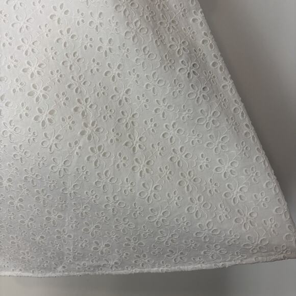 Tory Burch Patchwork Eyelet Dress Size 6 New Ivory White Classic Timeless - Picture 13 of 16